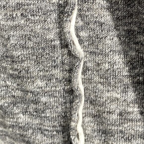 EILEEN FISHER Sweater S Cotton Double Layer Button Up Cardigan Hoodie Gray - Picture 6 of 14